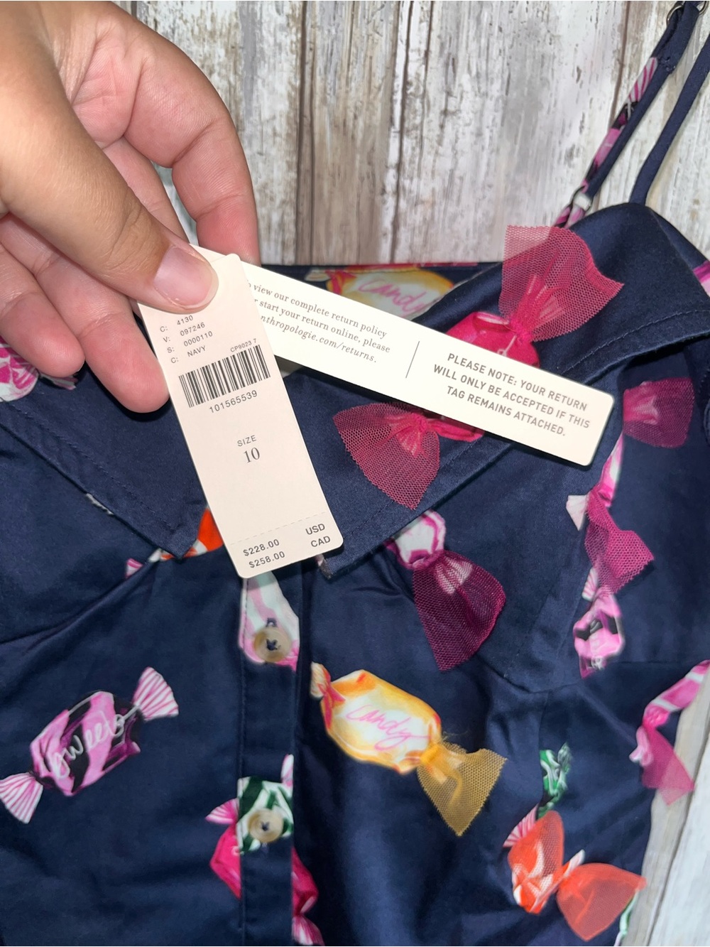 Maeve Anthropologie Candy Print 3D Tulle Appliqué Midi Dress 10 NWT - Picture 6 of 7